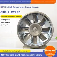 Ventilateur axial industriel électrique à simple/double vitesse, faible bruit, à flux mixte, résistant au feu, haute température, pour l'évacuation de la fumée