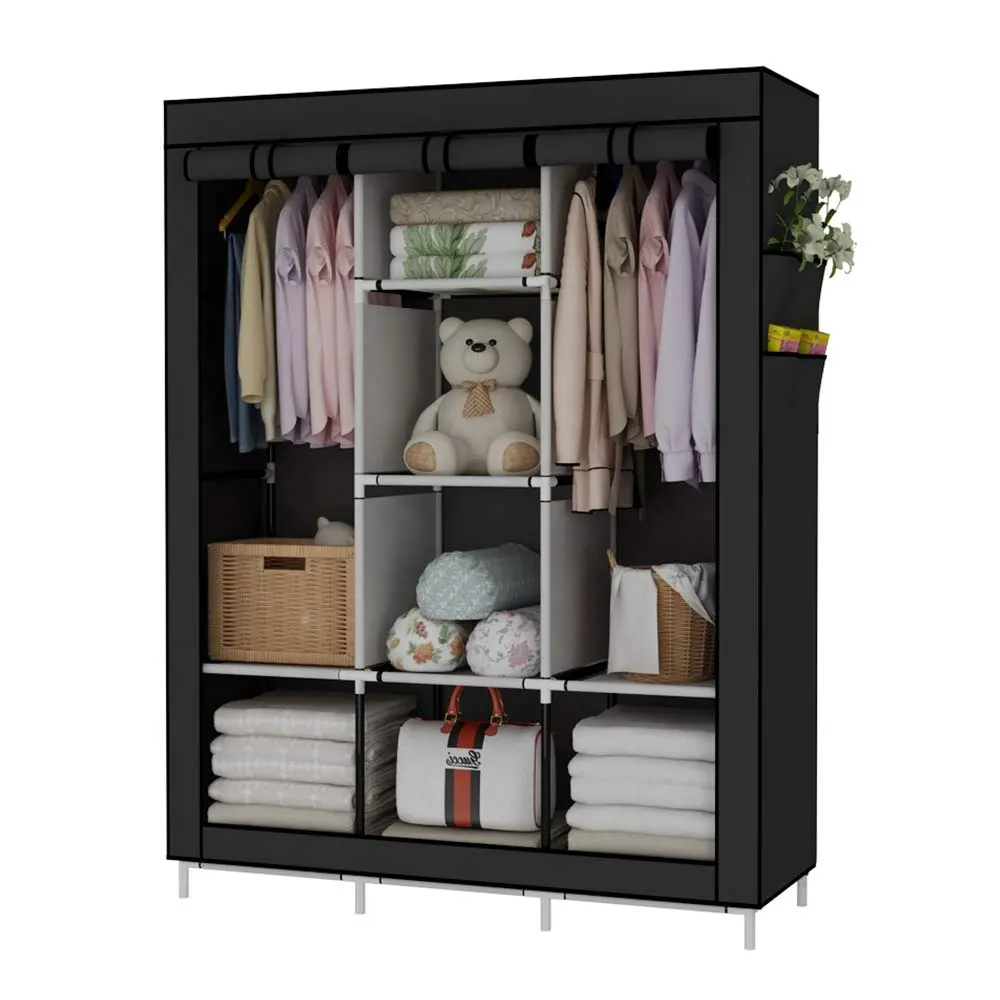 Draagbare Garderobe Kast Kleding Organizer No-Geweven Stof Opslag Plank