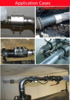 Dispositif de réparation rapide double carte en acier inoxydable pour fuites de tuyaux d'alimentation en eau DN25-DN500 pour urgences en conduite