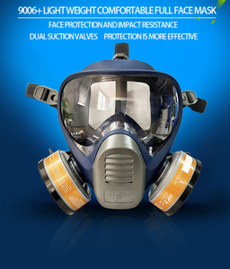 Masque à gaz multifonctionnel en silicone pour le visage entier, respirateur industriel pour pulvérisation, anti-gaz, anti-fumée chimique, respirateur intégral - Product Image 4
