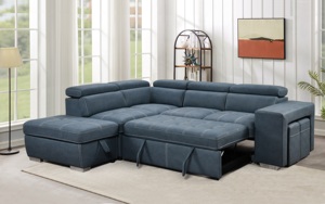 Divano a <span class=keywords><strong>L</strong></span> Moderno per Soggiorno, Divano Letto Sezionale in Schiuma Compressa, Vendita all'Ingrosso - Product Image 4