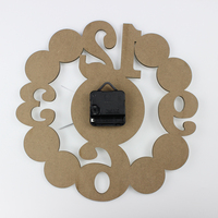 Jam Dinding Bulat Kayu MDF Kosong 30cm, Sublimasi Pewarna, Transfer Panas, Kustom, Buatan Tangan, Modis