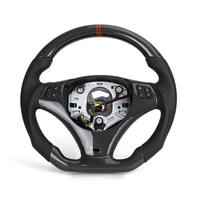 Volant Lenkrad personnalisé Volant demi-cuir en fibre de carbone pour BMW Série 1 E82 E87 E88 M3 E90 E91 E92 E93 X1 E84 X5 E70 E71