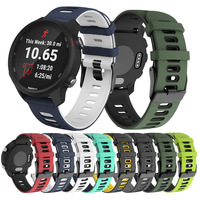 20mm 22mm Zweifarbiges Universelles Silikon-Uhrenarmband für Garmin Forerunner 265 /265S/Venu3/Samsung Galaxy Watch5