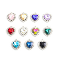 Pendentif Cœur Halo en Strass, Alliage Doré, Cristal Facetté, Idéal pour Cadeau de Saint-Valentin et Décoration