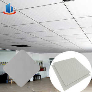 Panel Decorativo de Yeso Laminado con PVC, Resistente al Fuego, Aislante Acústico y a la Humedad <span class=keywords><strong>para</strong></span> Interiores de Edificios de Oficinas - Product Image 1