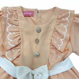Robe d'été pour bébé fille et femme, avec nœud à la taille et dentelle, vente en gros de l'usine Jinhai, produit phare pour le commerce extérieur - Product Image 5