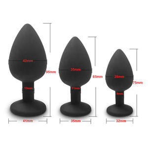 S/M/L silicona Butt Plug Anal vibrador masaje de próstata y entrenador para parejas adultos juguetes sexuales eróticos para Mujeres Hombres <span class=keywords><strong>Gay</strong></span> - Product Image 6