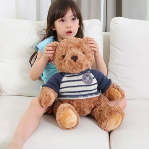Peluche ours en polyester pour bébé, avec pull et badge amovibles, pour 0-24 mois - Product Image 2
