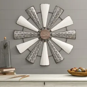 顶级当代风格的金属针轮壁挂装饰为您的客厅，价格实惠的批发价