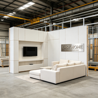 Furnitur Ruang Tamu Prefabrikasi Mewah Desain Kustom Modular untuk Vila Rumah Prefab