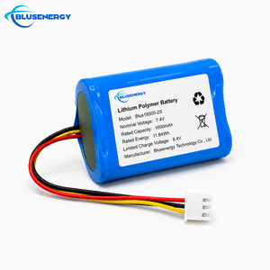 Paquete de baterías de polímero de litio personalizado 2S 7.4V 1600mAh 11.84Wh 18500‑2S con conector JST, batería recargable de iones de litio - Product Image 2