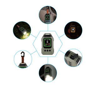 Lámpara de Camping 3 en 1 con Alarma de CO y Monitor Ambiental, Portátil, Batería de 300H, Magnética, para Viajes en Interiores y Exteriores - Product Image 6
