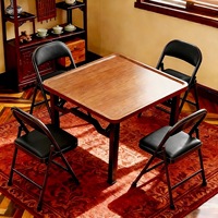 Table de Mahjong Pliante Portable en Bois de Luxe pour la Maison, les Salles de Jeux d'Échecs et de Cartes, et l'Utilisation du Mahjong
