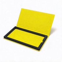 Boîte à rabat magnétique en carton gris écologique personnalisée, papier artistique laminé, étui de téléphone imperméable, emballage avec fermeture magnétique, mobile