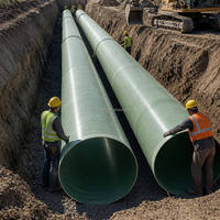 Tuyau en PRV (Polymère Renforcé de Fibres) de Grand Diamètre à Haute Résistance et Rigide pour les Eaux Usées Industrielles