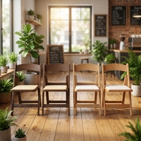 Chaises pliantes en résine imitation bois pour usage commercial, sièges pliables en plastique à grain de bois pour mariages, fêtes, jardins et événements en extérieur