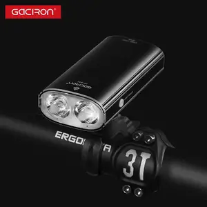 Gaciron-مصباح الدراجة الأمامي ليد 1700 لومن, 5000 مللي أمبير في الساعة ، مقاوم للمطر ، أضواء دراجة أمامية وخلفية ، قابلة لإعادة الشحن