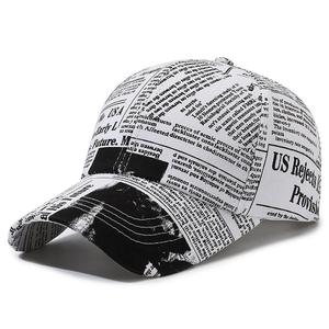 Cappellino da Baseball con Stampa Giornale per Uomo e Donna - Cappello da Sole alla Moda con Scritte per Sport all'Aperto e Protezione UV - Cappellino da Baseball <span class=keywords><strong>di</strong></span> Qualità - Product Image 3