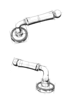 Ensemble de serrures de porte en laiton antique massif, design moderne, installation facile sur les portes en bois - Matériel en acier inoxydable