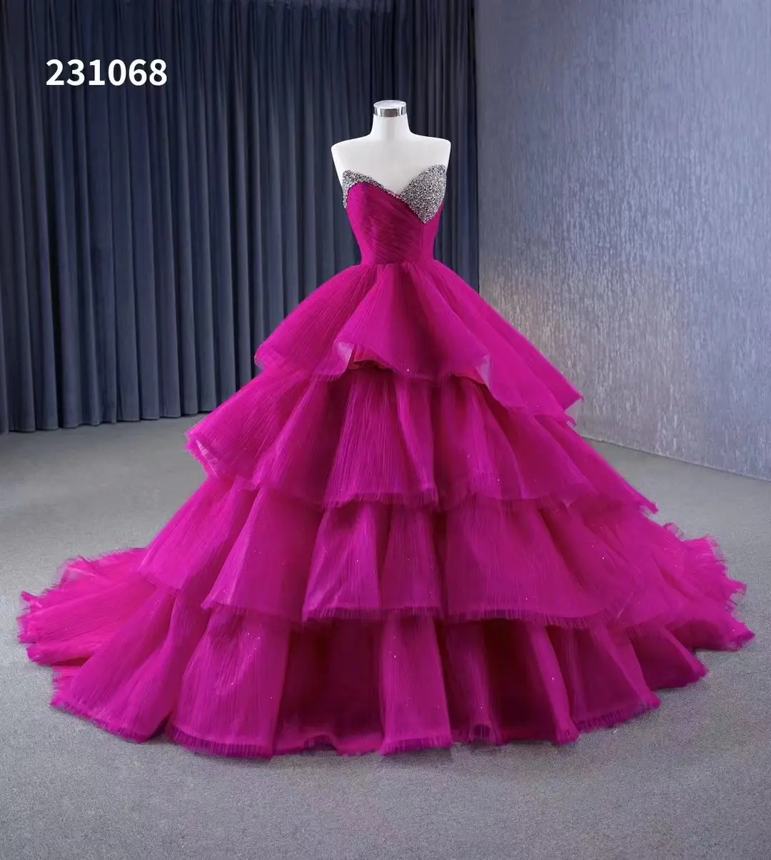 Feisheluo New Design Fofo Evening Prom Ballgown Com saia removível SWEETHEART Casamento Big Evening Vestidos