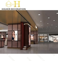 Solution de conception de boutique de parfums sur mesure, incluant des vitrines, des étagères et une planification de magasin de parfums de boutique.