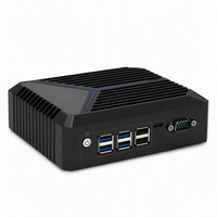 PC Industrial sin Ventilador OEM Intel J6412 Elkhart Lake DDR4 M.2 SATA Doble LAN Realtek USB3.1 4K Linux para Computación en el Borde