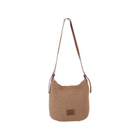 Sac fourre-tout tricoté style coréen à porter sous le bras, grande capacité, décontracté, tendance, pour l'été et les vacances à la plage, avec fermeture à lacets