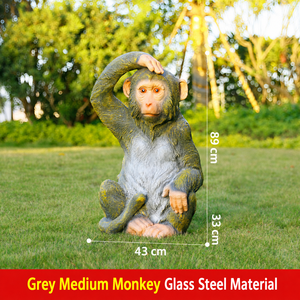 Escultura de Mono Personalizada de FRP, Estatua de Animal de Fibra de Vidrio para Exhibición en Zoológicos, Parques Temáticos y Exhibición Comercial - Product Image 4