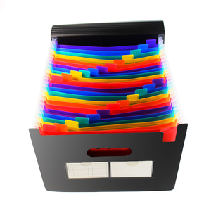Promotion Button A3 Executive Manila Plastic <strong>Box</strong> Expanding File <strong>Folder</strong> for Import - Product Image 2