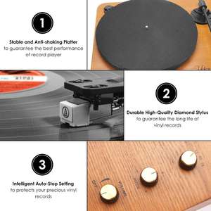 De Metal de mesa giratoria de <span class=keywords><strong>alta</strong></span> <span class=keywords><strong>fidelidad</strong></span> de <span class=keywords><strong>tocadiscos</strong></span> de vinilo con cartucho magnético - Product Image 6