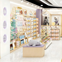 Meuble de présentation personnalisé pour magasin maternité-bébé, surface en stratifié métallique pour lait en poudre, jouets pour enfants, table promotionnelle modèle CK