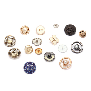Decorative Shank <b>Buttons</b> Metal Round Jacket Clothing <b>Buttons</b> Two Tone Plated Zinc Alloy for Garment Customization - Product Image 1