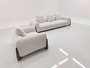 Base <span class=keywords><strong>de</strong></span> madera tapizada, diseño <span class=keywords><strong>de</strong></span> <span class=keywords><strong>dos</strong></span> cojines, sofá <span class=keywords><strong>de</strong></span> sensación contemporáneo - Product Image 5