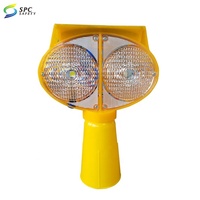 Feux de signalisation routière à énergie solaire jaunes pour le contrôle du trafic aérien, lampes clignotantes pour travaux routiers, barrières de chantier