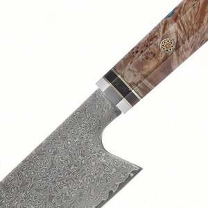 Cuchillo de Cocina Profesional Japonés de 8 Pulgadas, Acero de Damasco de 67 Capas, Mango de Madera Estabilizada, Ambidiestro, Ecológico, con Logotipo Personalizado - Product Image 5