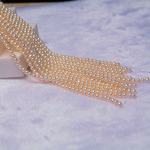 Haiyang, venta al por mayor, perlas redondas de agua dulce brillantes de 3-4mm, cuentas sueltas naturales, buena calidad, forma de patata, Agua Dulce - Product Image 4