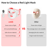 Masque facial en silicone à lumière rouge multi-zones 7 couleurs One Piece, soin de la peau professionnel pour salon de beauté