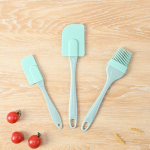 Nordic Blue Silicone <b>Spatula</b> <b>Set</b> 3 Piece Baking Tools Heat Resistant Dishwasher Safe Kitchen Utensils - Product Image 1