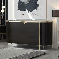 Commode en bois massif de style italien moderne et simple, buffet de luxe léger en ardoise, meuble décoratif pour salle à manger et salon