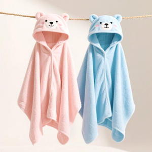 <span class=keywords><strong>Cape</strong></span> de bain super douce pour bébé, 90x90cm,300 g/m², peignoir absorbant, sans perte, <span class=keywords><strong>polaire</strong></span> corail - Product Image 2