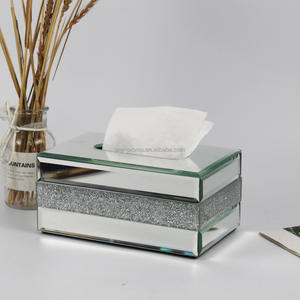 Toptan lüks Modern kontrast cam ayna doku saklama kutusu - Product Image 4