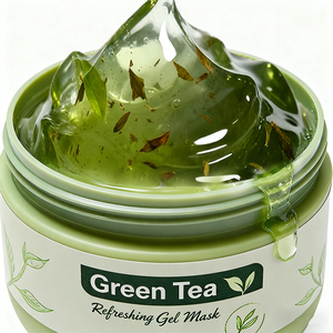 Produsen perawatan kulit masker hijau kustom Masker tanah liat teh hijau pembersihan mendalam masker wajah alami tanah liat asli - Product Image 2