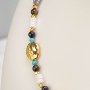 Nouveauté Bijoux de Mode Collier Ras du Cou Bohème Unisexe en Perles de Riz, Perles en Argent, Acrylique, Céramique et Verre - Product Image 6