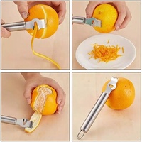 Accessoire de cuisine moderne en acier inoxydable éplucheur de fruits et légumes avec couteaux pour éplucher les oignons