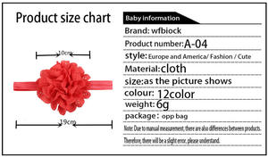 Bandeau élastique à fleurs pour bébé Accessoires de coiffure pour nouveau-né Bandeau à fleurs pour bambins Bandeau pour petites filles - Product Image 3