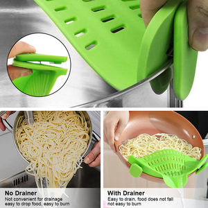 Colador de <span class=keywords><strong>silicona</strong></span> para alimentos, olla para Pasta, accesorios de cocina, gran oferta de <span class=keywords><strong>Amazon</strong></span> - Product Image 4