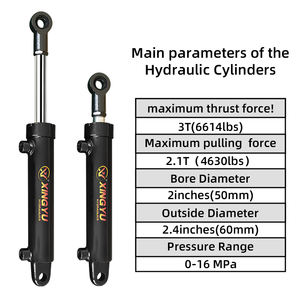 Cilindro Hidráulico de Alta Capacidade de Carga HSG de 3 Toneladas, Diâmetro de 50mm, Ação Dupla, Curso de 50, 100, 200, 300mm em Estoque - Product Image 4