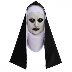 Masque de nonne en latex intégral pour costume d'horreur, accessoire de fête d'Halloween, effrayant et sinistre - Product Image 5