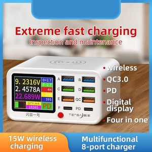 Cargador multifunción de 8 puertos para reparación de teléfonos móviles con función de reparación de cortocircuito herramienta de carga rápida inalámbrica inteligente - Product Image 2